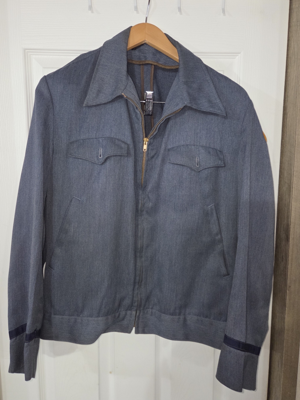 Men's Dark Gray Zip-Front Jacket